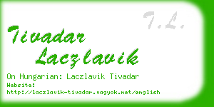 tivadar laczlavik business card